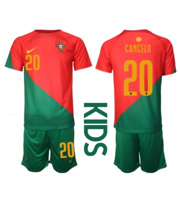Portugal Joao Cancelo #20 Replika Babytøj Hjemmebanesæt Børn VM 2022 Kortærmet (+ Korte bukser)
